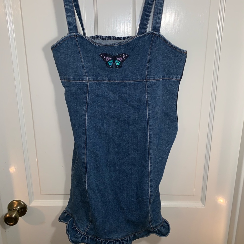 Denim butterfly dress